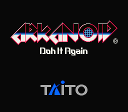 Arkanoid: Doh It Again title screen for Super Famicom